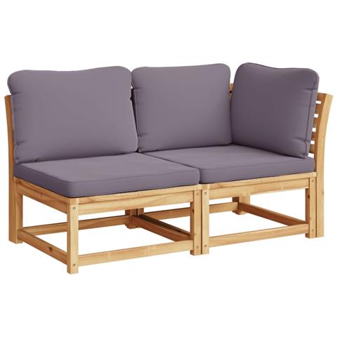 Set Salotto Da Giardino 6 Pz Con Cuscini In Massello Di Acacia - Foto 3