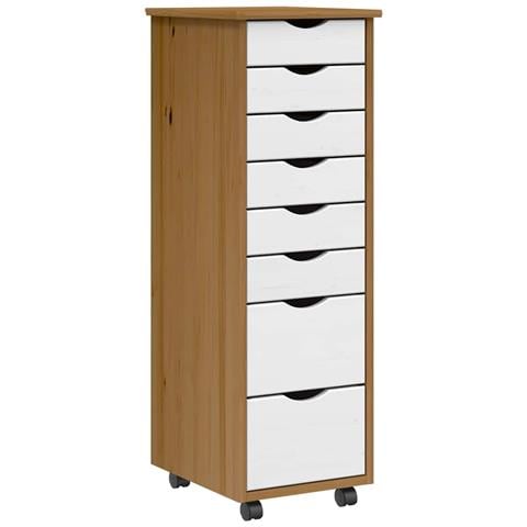 Armadietto Rotante Con Cassetti Moss Ambra Legno Massello Pino - Foto 1