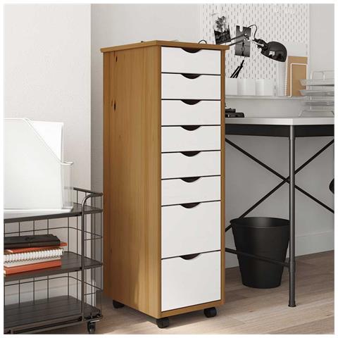 Armadietto Rotante Con Cassetti Moss Ambra Legno Massello Pino - Foto 2