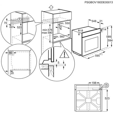 EOF6P46RX Forno Elettrico Inox 72 L 3480 W - Foto 7