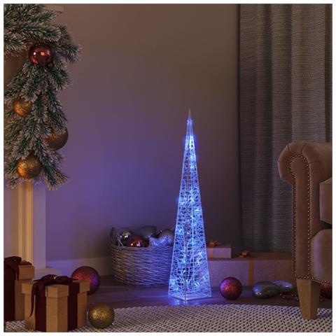 Lusso Casadino -  Cono Di Luce Led Decorativo Acrilico Blu 60 Cm - Foto 8