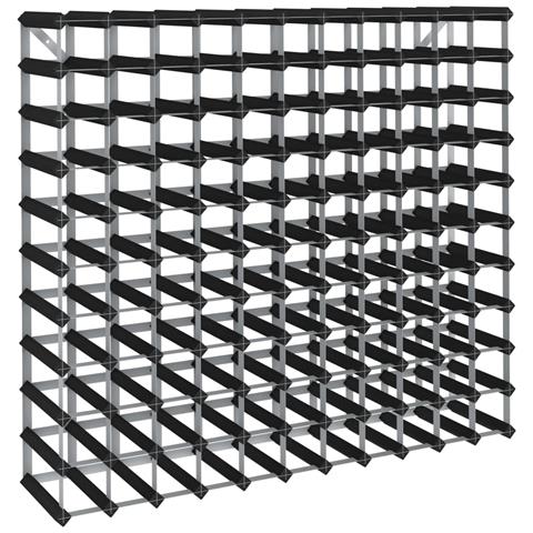 Portavini Da 120 Bottiglie Nero In Legno Massello Di Pino - Foto 1