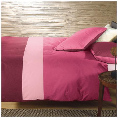 Completo Copripiumino City In Cotone Colore Bordeaux Misura Singolo - Foto 1