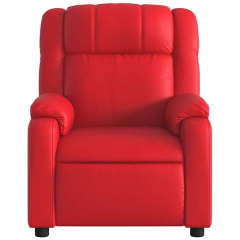 Poltrona Reclinabile Elettrica Rossa in Similpelle - Foto 9