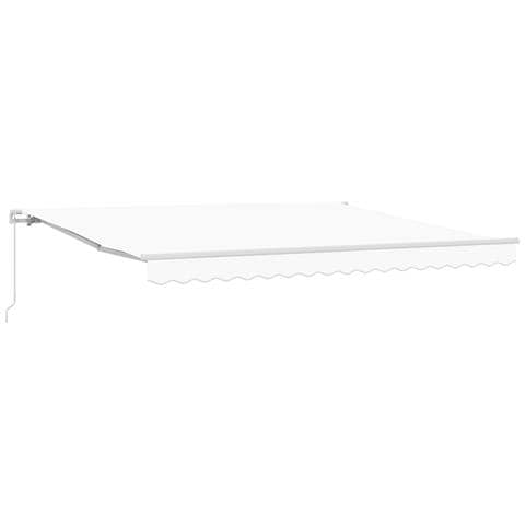 Tenda retrattile manuale  Bianca 400x350 cm, Tessuto sostitutivo per tenda  per telaio 4x3.5 m Bianca - Foto 1