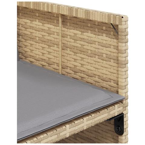 Set Pranzo da Giardino 17 pz con Cuscini Beige Misto Polyrattan - Foto 9