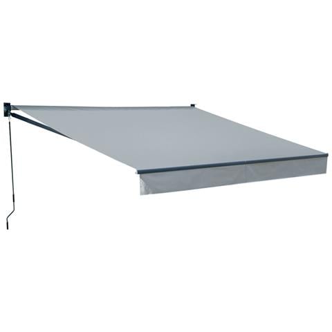 Tenda Saule 3,5 × 3m - Tessuto Grigio E Struttura Grigia - Foto 1