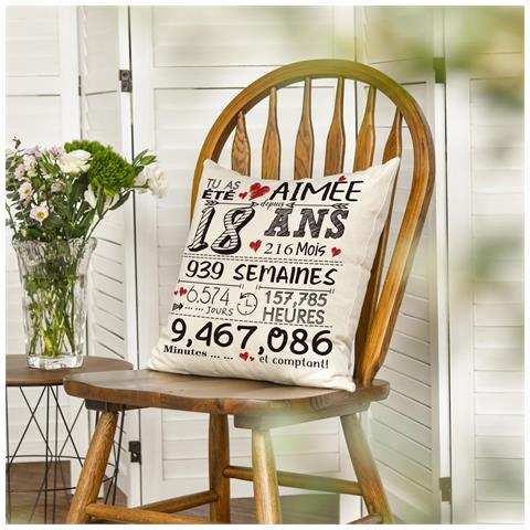 Artoid Mode Federa Decorativa Per Compleanno Per 18° Compleanno 45x45 Cm - Foto 2