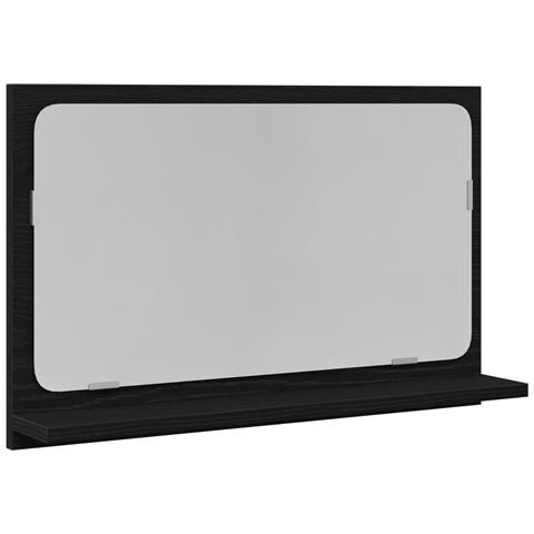 Specchio da bagno  nero rovere 60x10,5x37 cm legno ingegnerizzato - Foto 1