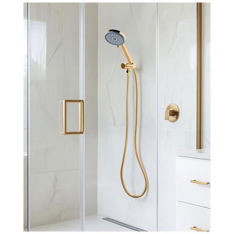 Kit Doccia Con Soffione E Flessibile Suripa 3 Funzioni Oro - Foto 1