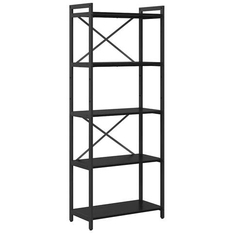 Libreria Rovere nero 60 x 30 x 153 cm Legno multistrato - Foto 1