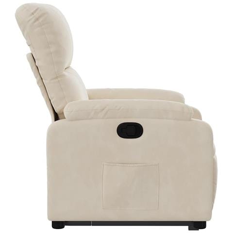 Poltrona Alzapersona Reclinabile Beige in Tessuto Microfibra - Foto 9