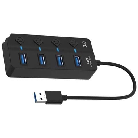 Hub Usb 3.0 A 4 Porte Con Interruttori Di Alimentazione Individuali E Indicatori Led - Foto 3