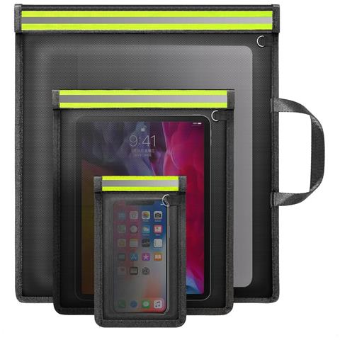 Borsa Schermante Rfid Con Striscia Riflettente, Faraday Bag Ignifuga E Impermeabile - Foto 1