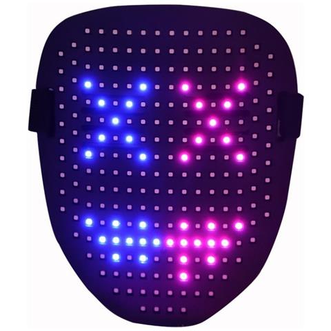 Maschera Led Ricaricabile Usb Con Sensore Di Gesti - Maschera Per Feste Di Halloween - Foto 1