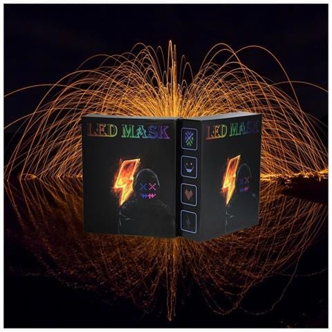 Maschera Led Ricaricabile Usb Con Sensore Di Gesti - Maschera Per Feste Di Halloween - Foto 2