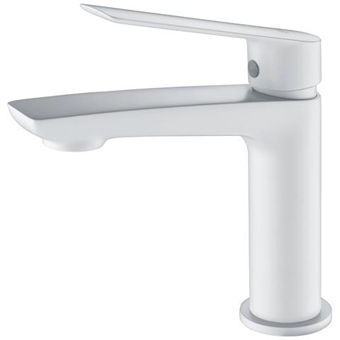 Imex Miscelatore Monocomando Per Lavabo In Ottone E Zama Finitura Bianco Opaco Con Cartuccia Ceramica Ø25mm E Tubi Flessibili Inclusi Serie Luxor Imex-bdx023-1bl - Foto 2