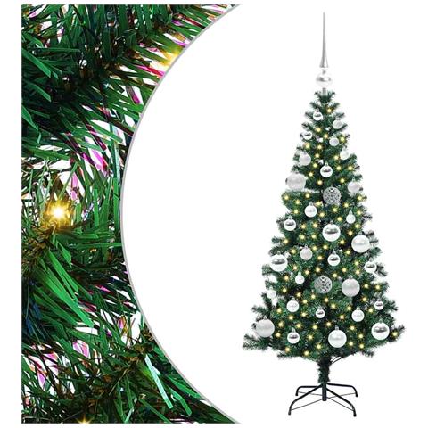 Albero di Natale artificiale con luci integrate Verde 120 cm - Foto 1