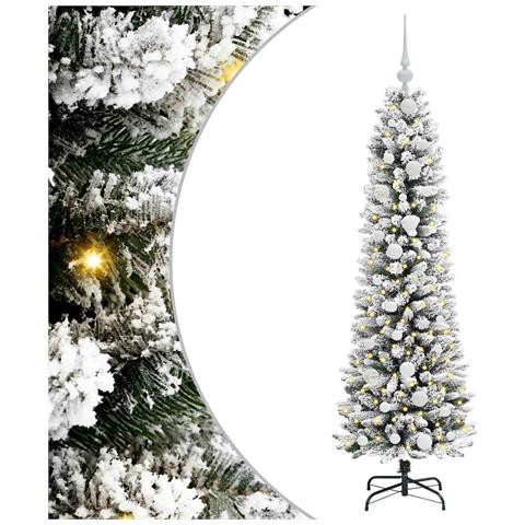 Albero di Natale artificiale con 150 LED Bianco 150 cm - Foto 1