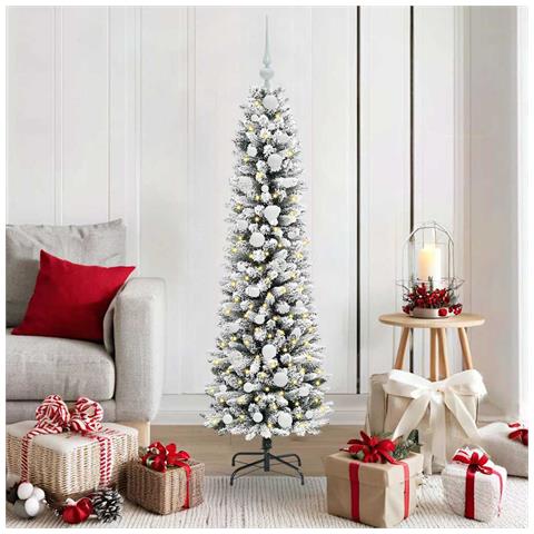 Albero di Natale artificiale con 150 LED Bianco 150 cm - Foto 2
