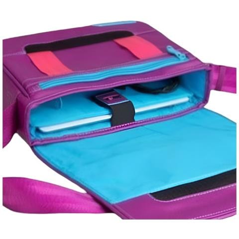 Tracolla Le Reporter Per Schermo Da 10"" Con Tasche Rinforzate, Viola - Foto 2
