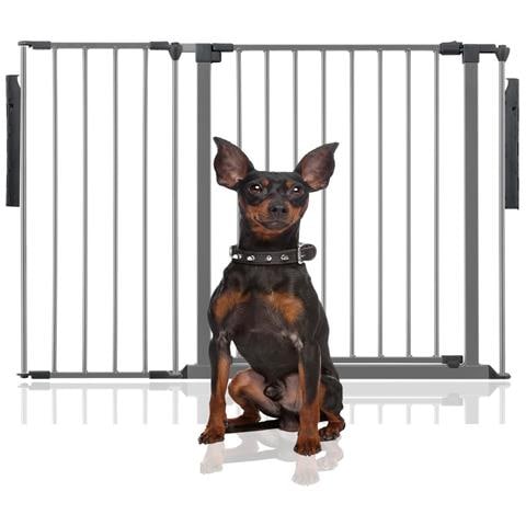 Bettacare Barriera Per Animali Domestici Premium Multipannello, Fino A 128cm Di Larghezza, Grigia, 70cm Di Altezza - Foto 1