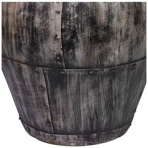 Vaso In Metallo Grigio Invecchiato 40x40x65 - Foto 6
