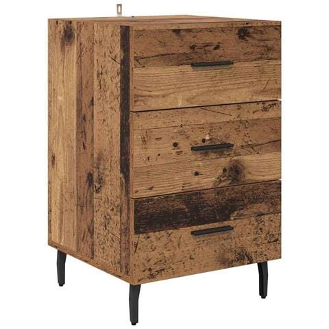 Armadio da Notte con cassetto Legno vecchio 40 x 40 x 66 cm - Foto 1