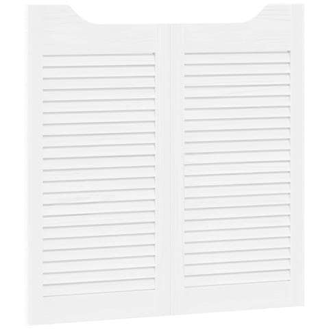 Porte Swing 2 pcs Bianco Legno Massello di Pino - Foto 1