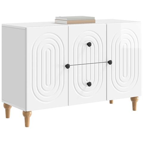 Mobile TV Bianco Lucido 89 x 34,5 x 60 cm Legno ingegnerizzato - Foto 2