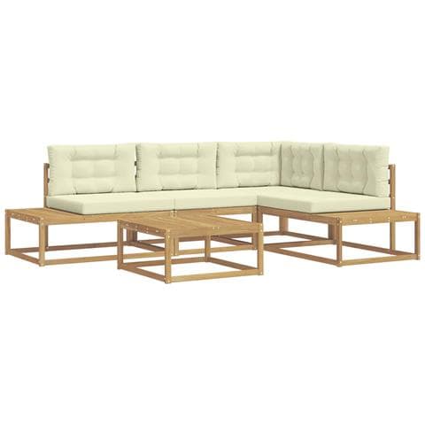 Set di divani da esterno Bianco 79 x 79 x 37 cm Poliestere - Foto 1