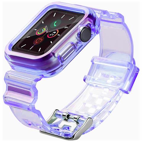 Cinturino Di Ricambio Per Orologio, Custodia Cinturino Per Watch 6 40mm / Watch 5 40mm / Watch 4 40mm / Watch Se 40mm Di Colore Viola. - Foto 1