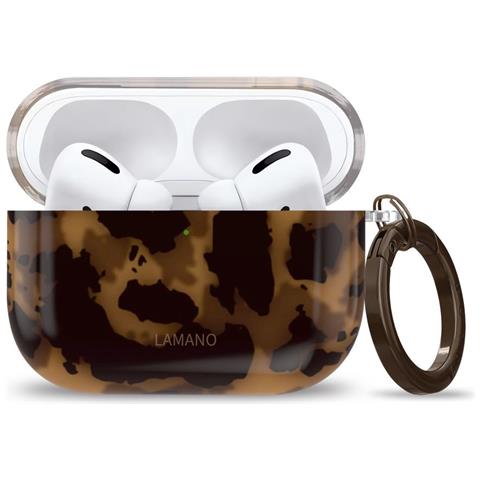 Custodia Airpods Pro 1 / 2 Per Auricolari Nera E Marrone Lamano - Foto 1