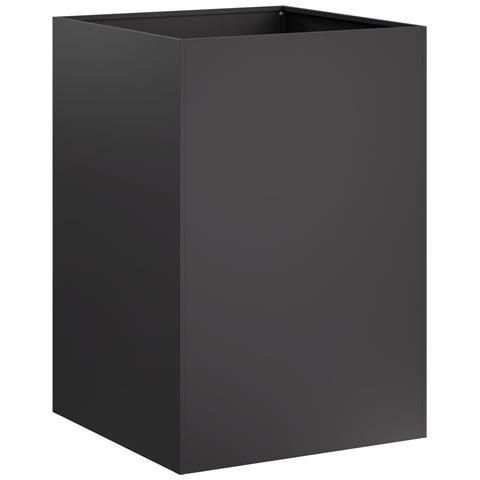 Vaso da giardino Nero 50 x 50 x 75 cm Acciaio laminato a freddo - Foto 1