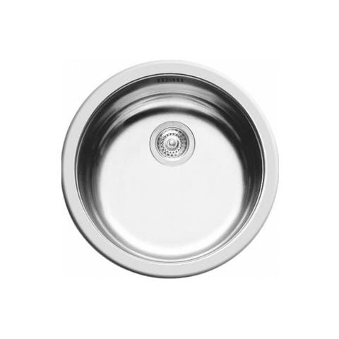 Lavello Incasso Lavandino Lavabo 45 Cm Inox Con Piletta 3'' Una Vasca Tonda - Foto 1