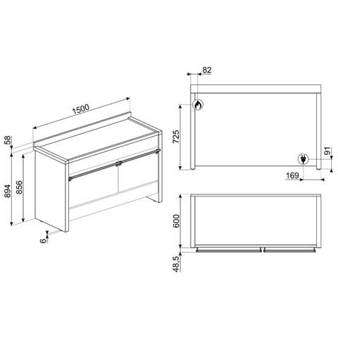 Cucina Elettrica A5-81 7 Fuochi a Gas Forno Gas+ Elettrico Multifunzione Termoventilato Classe A Dimensioni 90 x 60 cm Colore Acciaio Inox Serie Opera - Foto 4