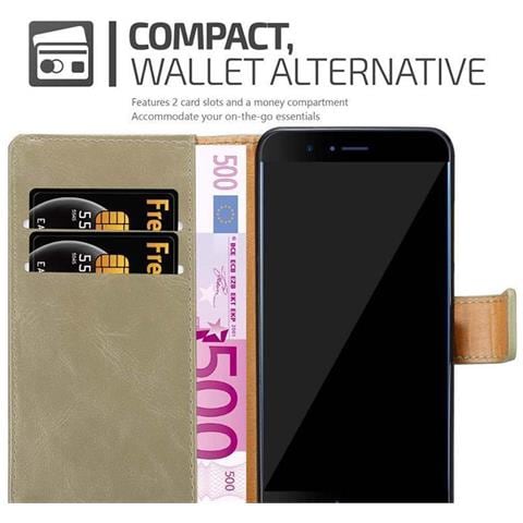 Custodia Compatibile Con Honor 8 Pro In Marrone Cappuccino - Coperchio Protettiva Con Chiusura Magnetica, Funzione Stand E Tasca Per Le Carte - Foto 8