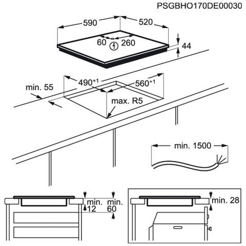 Piano Cottura IKE63471FB a Induzione 3 Zone Cottura 60 cm Colore Nero - Foto 3
