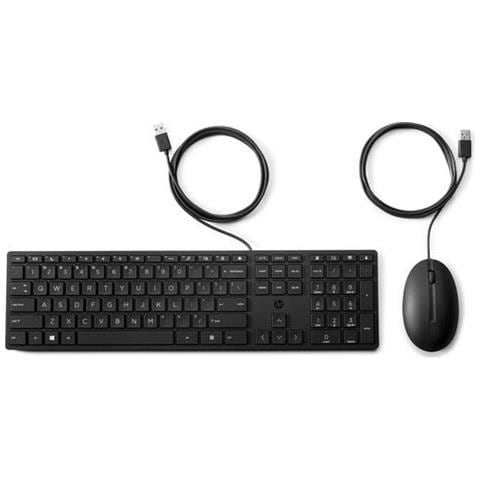 Mouse E Tastiera Wired Desktop 320mk, Standard, Usb, Nero, Mouse Incluso - Foto 1