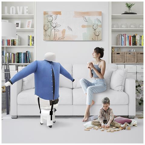 Stiracamicie Stira Asciuga In Automatico Camicie Camicette Polo Rinfresca E Sanifica Abiti Tessuti Stirasciugatore 4 In 1 Ferro Verticale 3 Programmi A++ 4 Ruote Made In Italy Garanzia10anni Sa02 ECO INOX - Foto 6