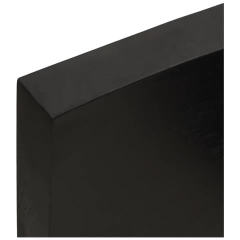 Piano Bagno Marrone Scuro 40x30x (2-6) cm Legno Massello Trattato - Foto 2