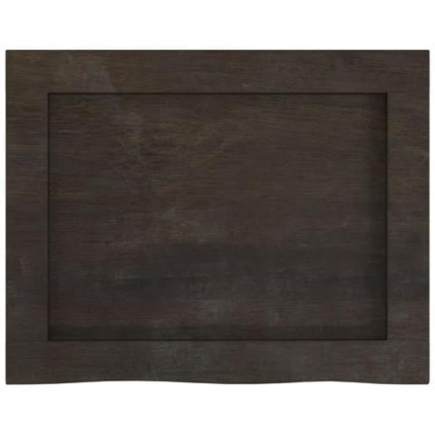 Piano Bagno Marrone Scuro 40x30x (2-6) cm Legno Massello Trattato - Foto 9