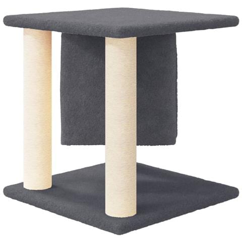 Albero Per Gatti Con Tiragraffi In Sisal Grigio Scuro 37 Cm - Foto 2