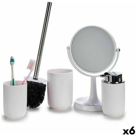 Set Da Bagno Bianco Polipropilene (6 Unità) - Foto 1