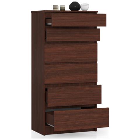Cassettiera K60, 6 cassetti, 60x40x130 cm, Colore Weng? - Foto 2