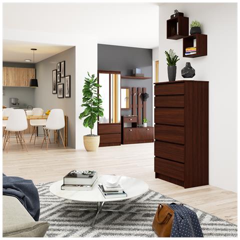 Cassettiera K60, 6 cassetti, 60x40x130 cm, Colore Weng? - Foto 8