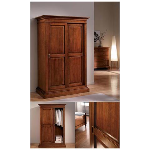 Armadio Arte Povera In Legno 2 Ante Scorrevoli 128x67x200 - Foto 1