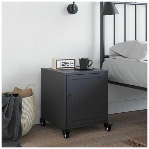 Comodino Antracite 36x39x43,5 cm in Acciaio - Foto 2