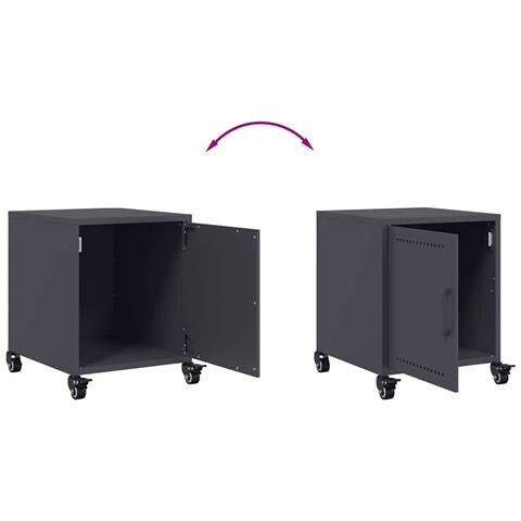 Comodino Antracite 36x39x43,5 cm in Acciaio - Foto 10