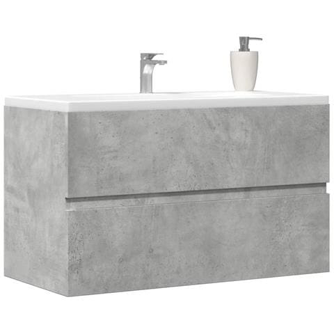Mobile Pensile Da Bagno Grigio Cemento 80x38,5x45 Cm Truciolato - Foto 1